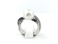 Anello Mikimoto Donna in Oro bianco Diamante ACB21250PN - ACB21250PN